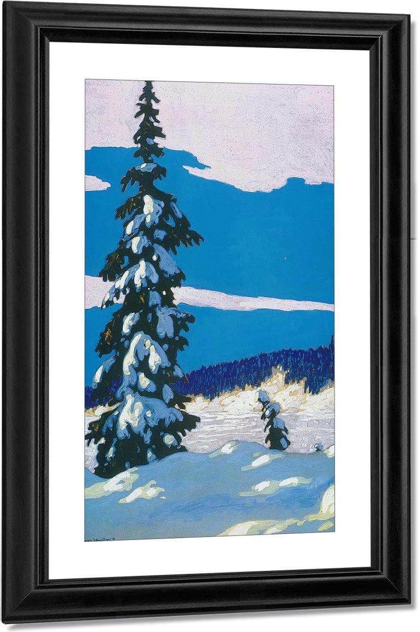 Early Evening Winter By Frank Johnston Fine Art Print