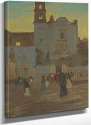 Early Mass At San Juan De Dios Guadelajara 1905 By Maynard Dixon Fine Art Print