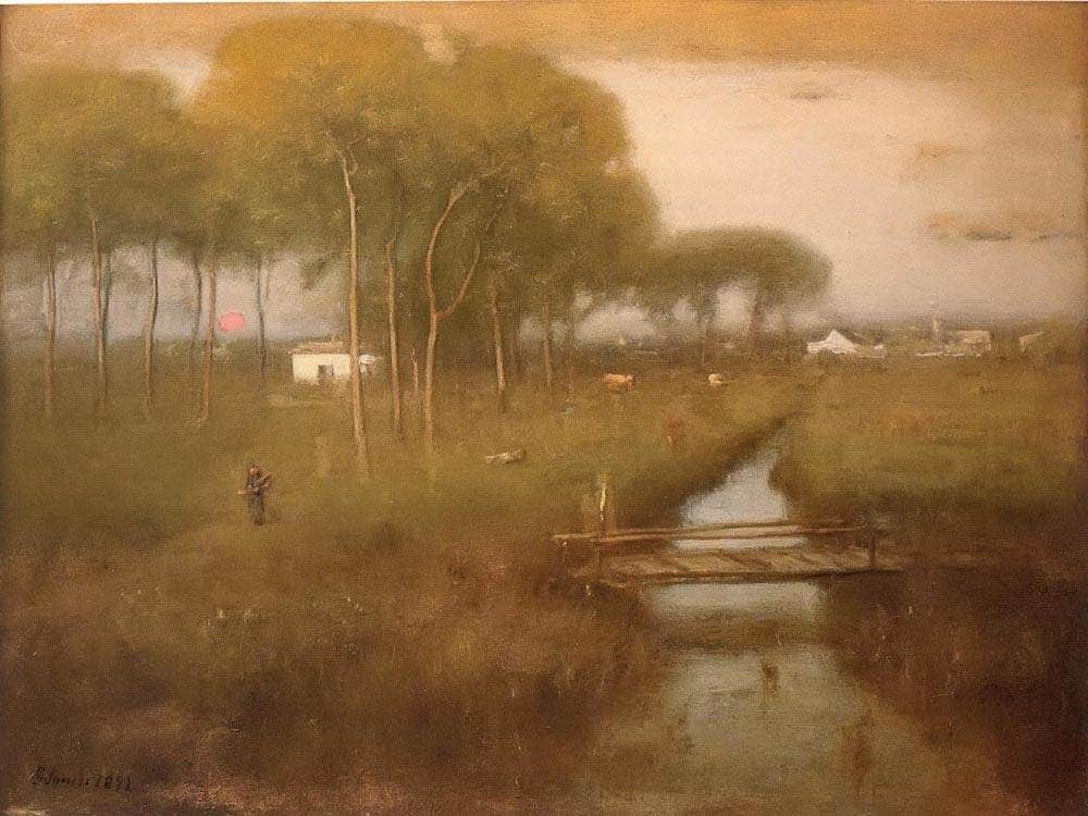 Early Moonrise Tarpon Springs By George Inness Fine Art Print