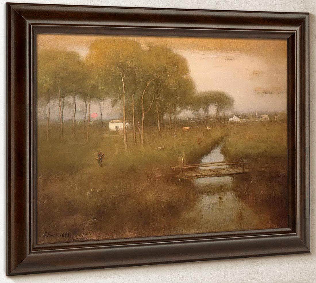 Early Moonrise Tarpon Springs By George Inness Fine Art Print