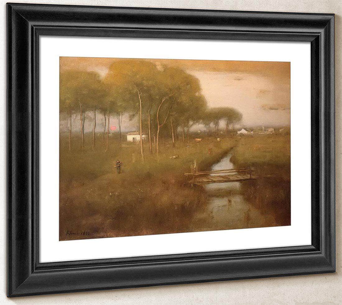 Early Moonrise Tarpon Springs By George Inness Fine Art Print
