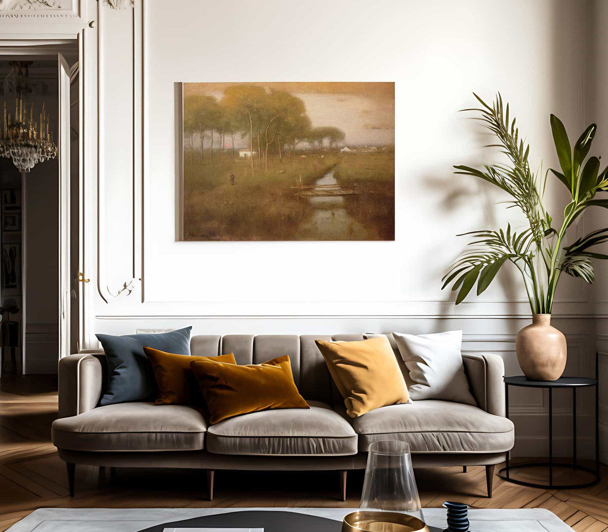 Early Moonrise Tarpon Springs By George Inness Fine Art Print