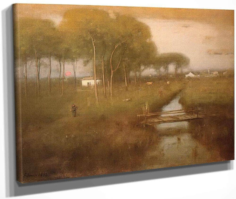 Early Moonrise Tarpon Springs By George Inness Fine Art Print