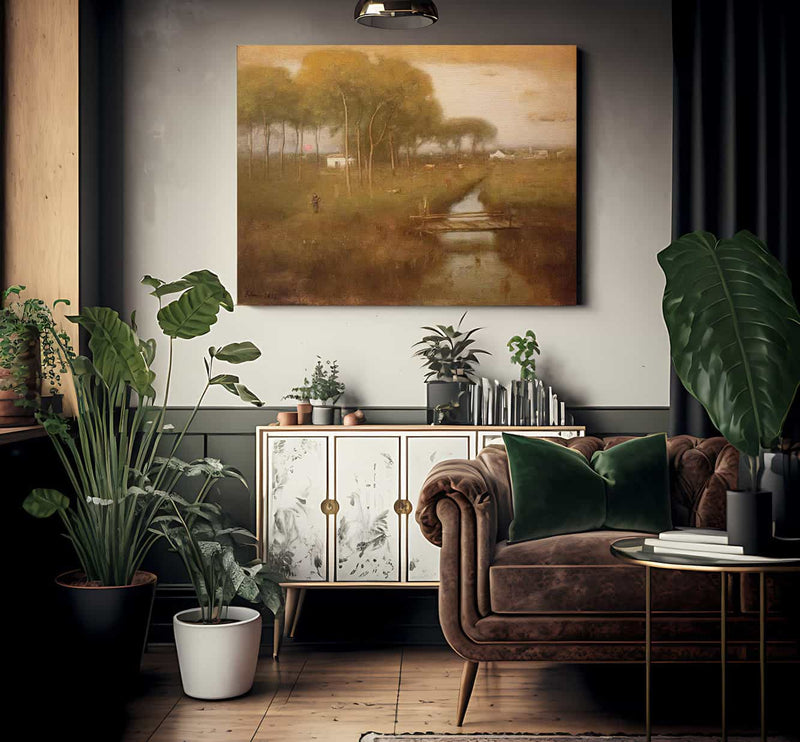 Early Moonrise Tarpon Springs By George Inness Fine Art Print