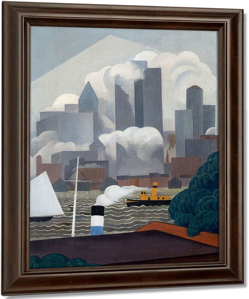 East River By George Ault Fine Art Print
