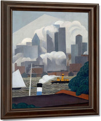 East River By George Ault Fine Art Print