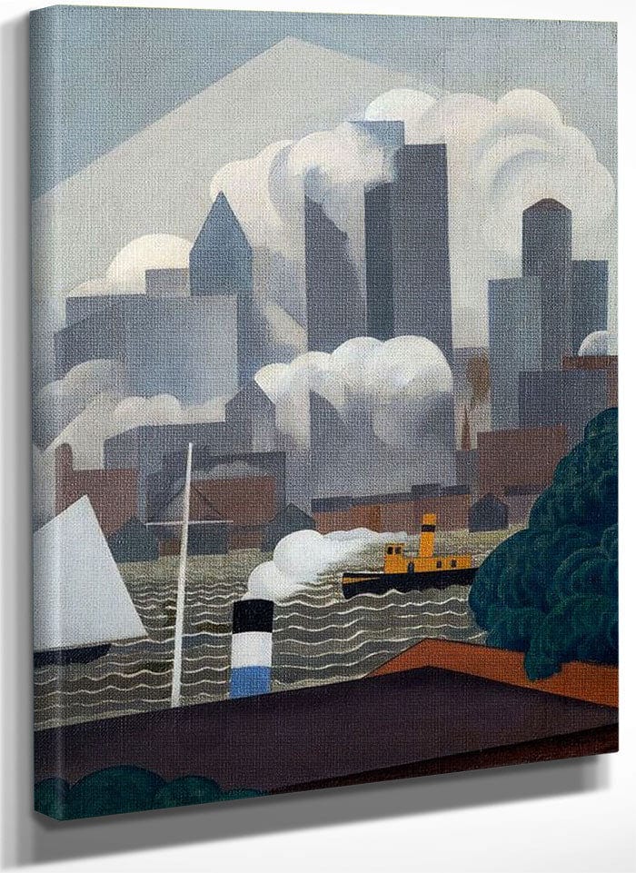 East River By George Ault Fine Art Print