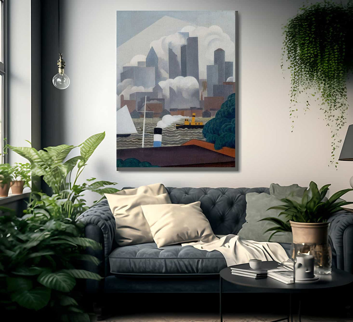 East River By George Ault Fine Art Print