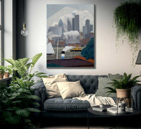 East River By George Ault Fine Art Print