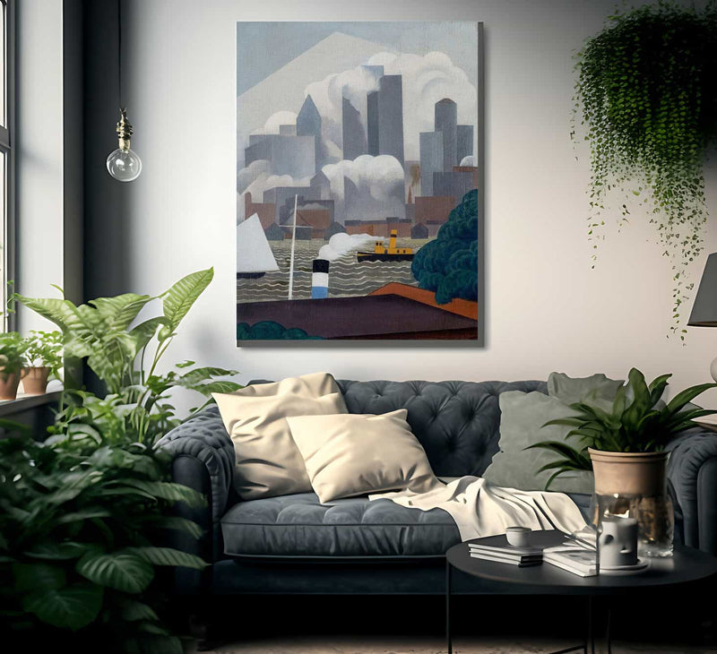 East River By George Ault Fine Art Print