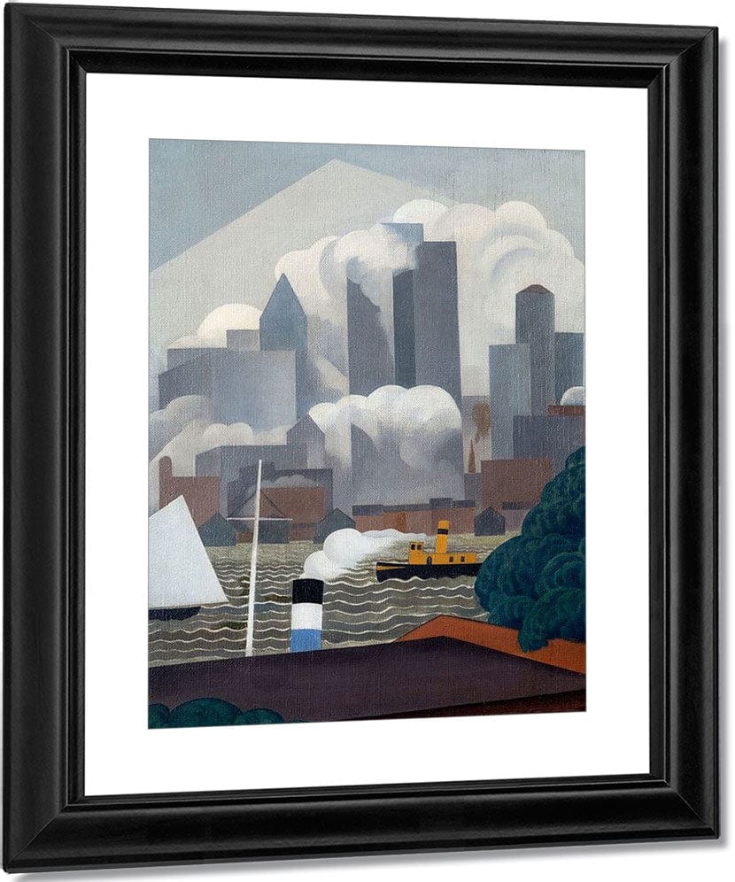 East River By George Ault Fine Art Print