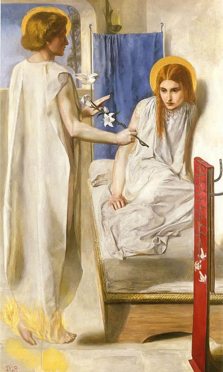 Ecce Ancilla Domini By Dante Gabriel Rossetti Fine Art Print