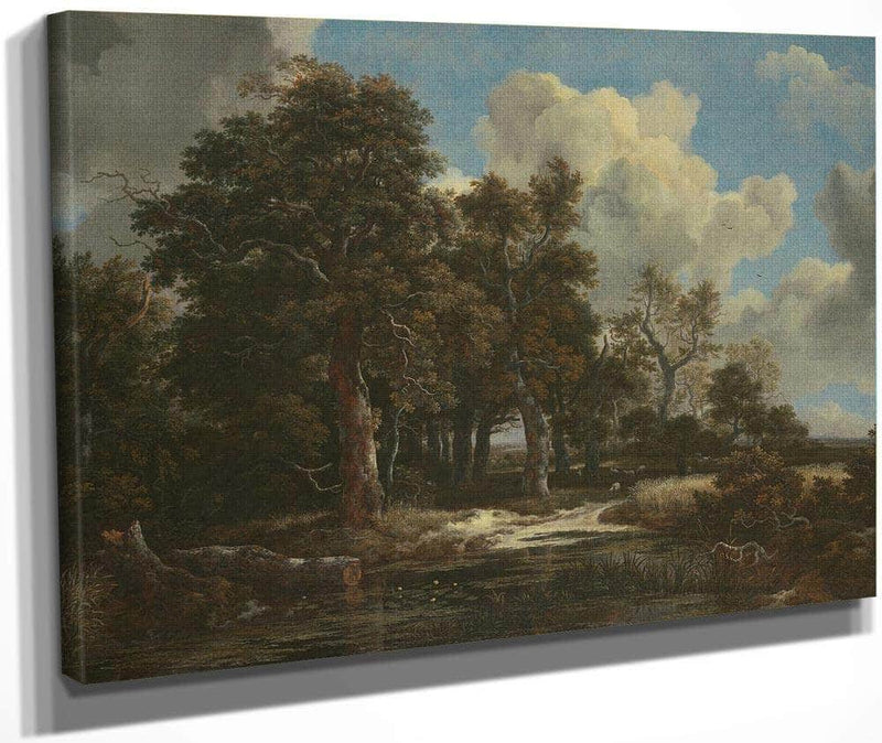 Edge Of A Forest With A Grainfield By Jacob Van Ruisdael Fine Art Print