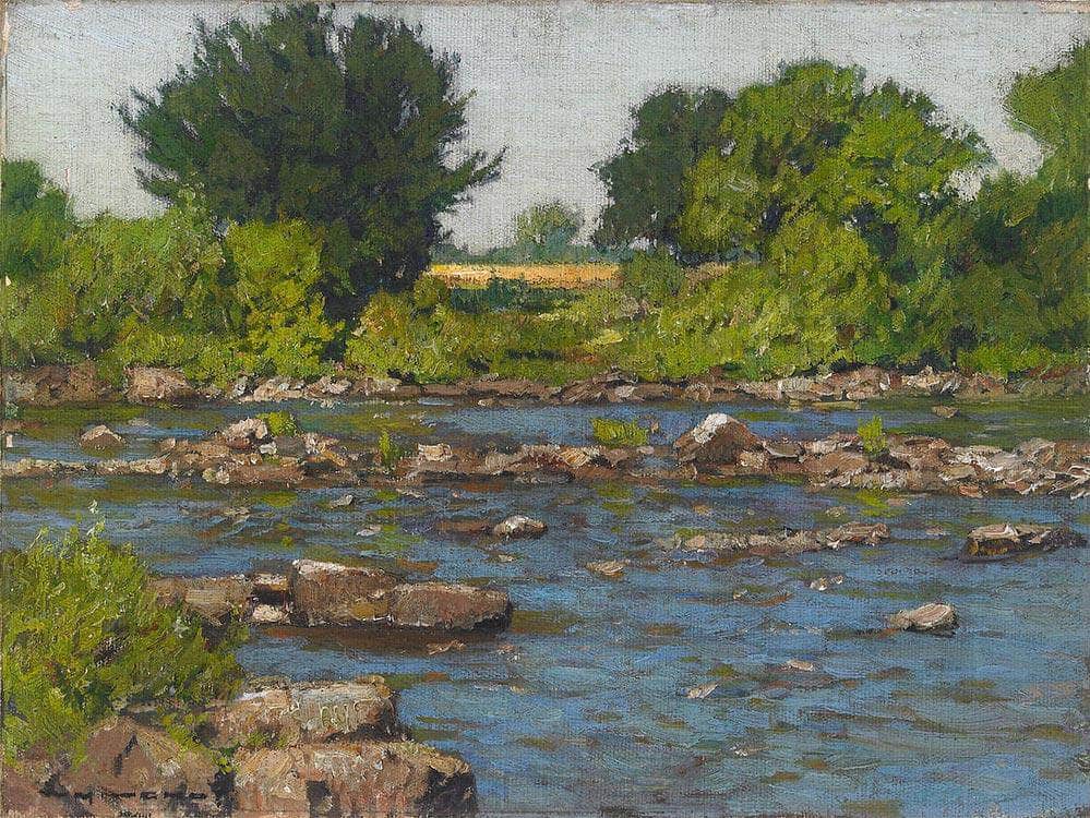 Edge Of A River By William Wendt Fine Art Print