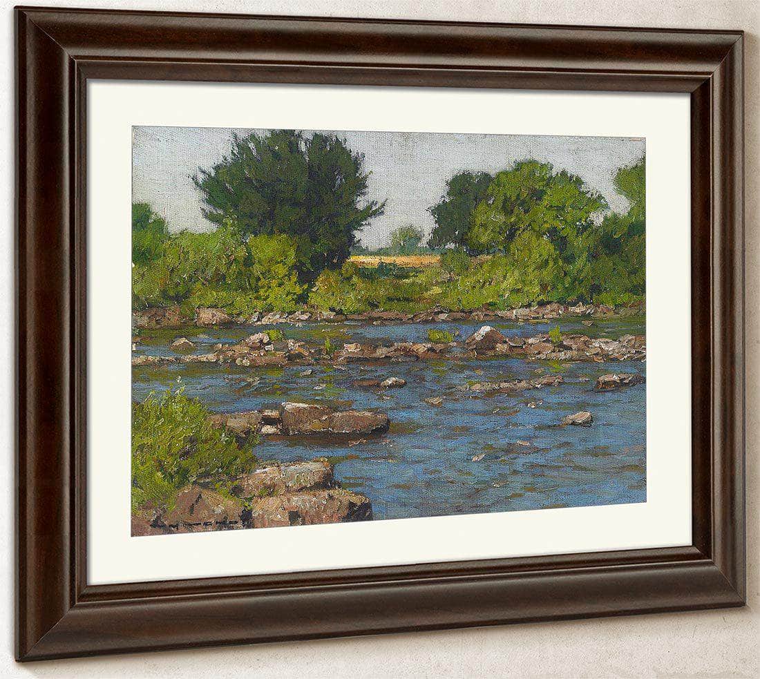 Edge Of A River By William Wendt Fine Art Print