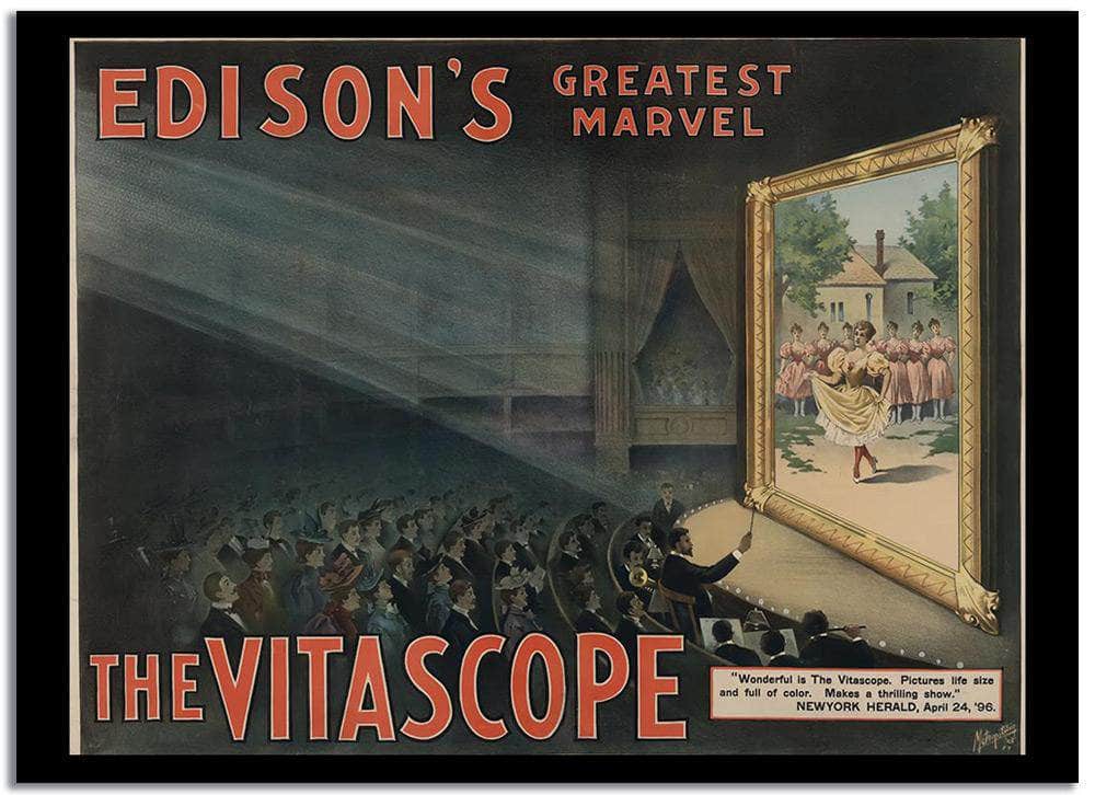 Edison's The Vitascope  Vintage Poster Fine Art Print