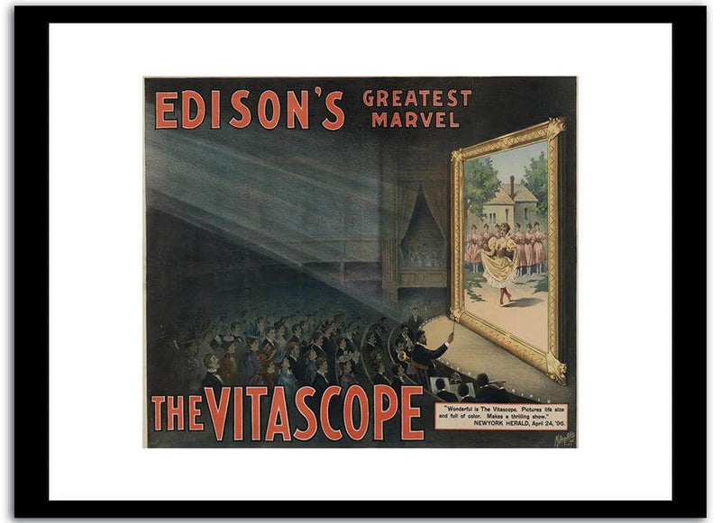 Edison's The Vitascope  Vintage Poster Fine Art Print