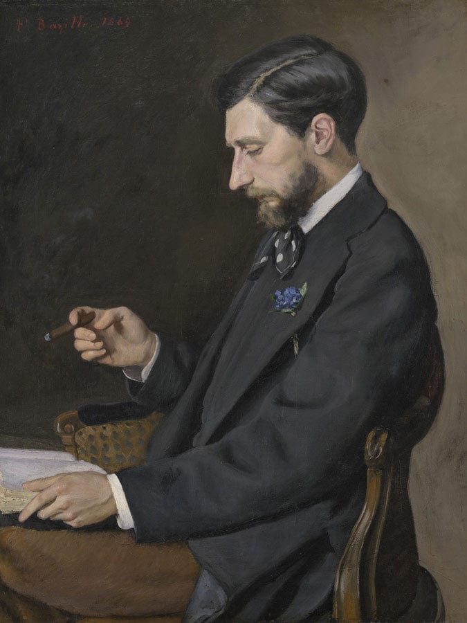 Edmond Maitre By Frederic Bazille Fine Art Print