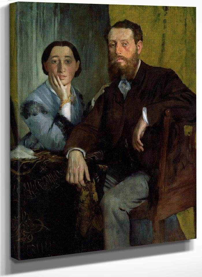 Edmondo And Therese Morbilli By Edgar Degas Fine Art Print