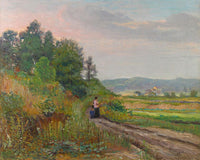 Edna And Eugene Out For A Stroll, Circa 1917 Fine Art Print