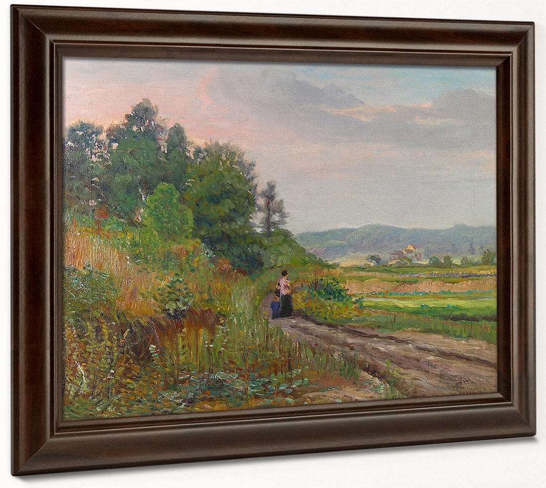 Edna And Eugene Out For A Stroll, Circa 1917 Fine Art Print