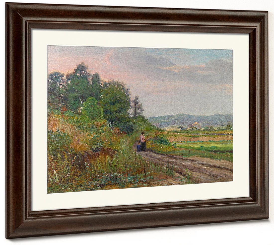 Edna And Eugene Out For A Stroll, Circa 1917 Fine Art Print