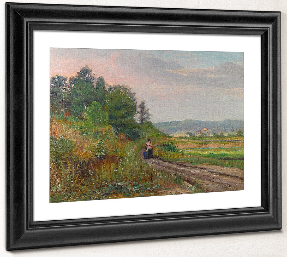 Edna And Eugene Out For A Stroll, Circa 1917 Fine Art Print