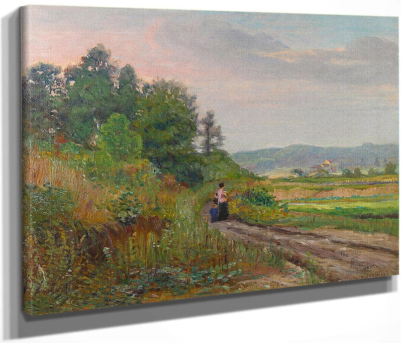 Edna And Eugene Out For A Stroll, Circa 1917 By Joseph Kleitsch Fine Art Print