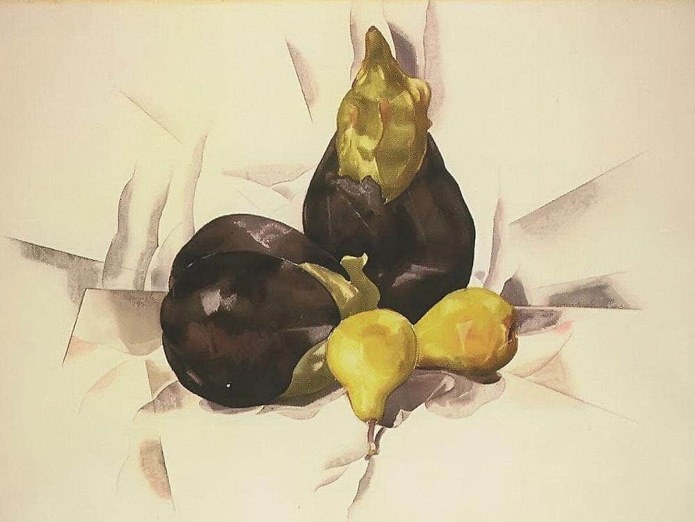 Eggplants And Pears By Charles Demuth Fine Art Print