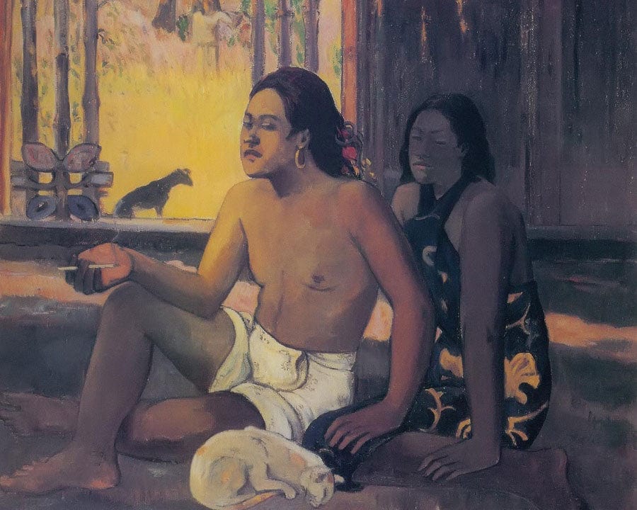 Eiaha Ohipa ( Tahitians In A Room) By Paul Gauguin Fine Art Print