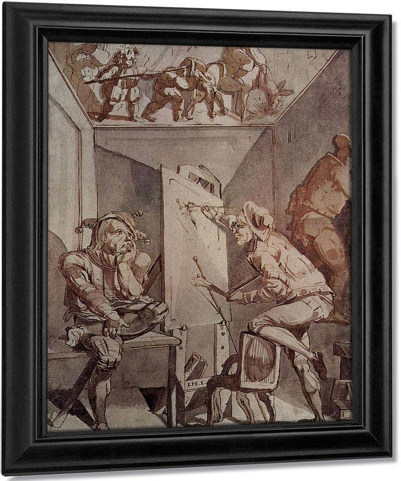 Ein Maler Mit Brille Zeichnet Einen Narren By Henry Fuseli Fine Art Print