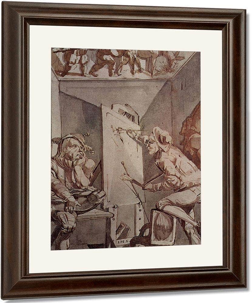 Ein Maler Mit Brille Zeichnet Einen Narren By Henry Fuseli Fine Art Print