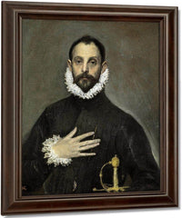 El Caballero De La Mano En El Pecho  The Nobleman With His Hand On His Chest By El Greco Fine Art Print