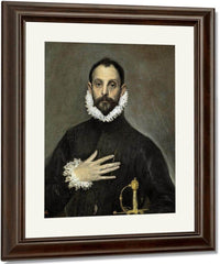 El Caballero De La Mano En El Pecho  The Nobleman With His Hand On His Chest By El Greco Fine Art Print