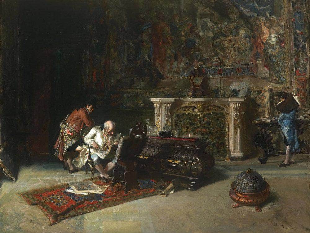 El Col·Leccionista D'estampes By Mariano Jose Maria Bernardo Fortuny Y Carbo Fine Art Print