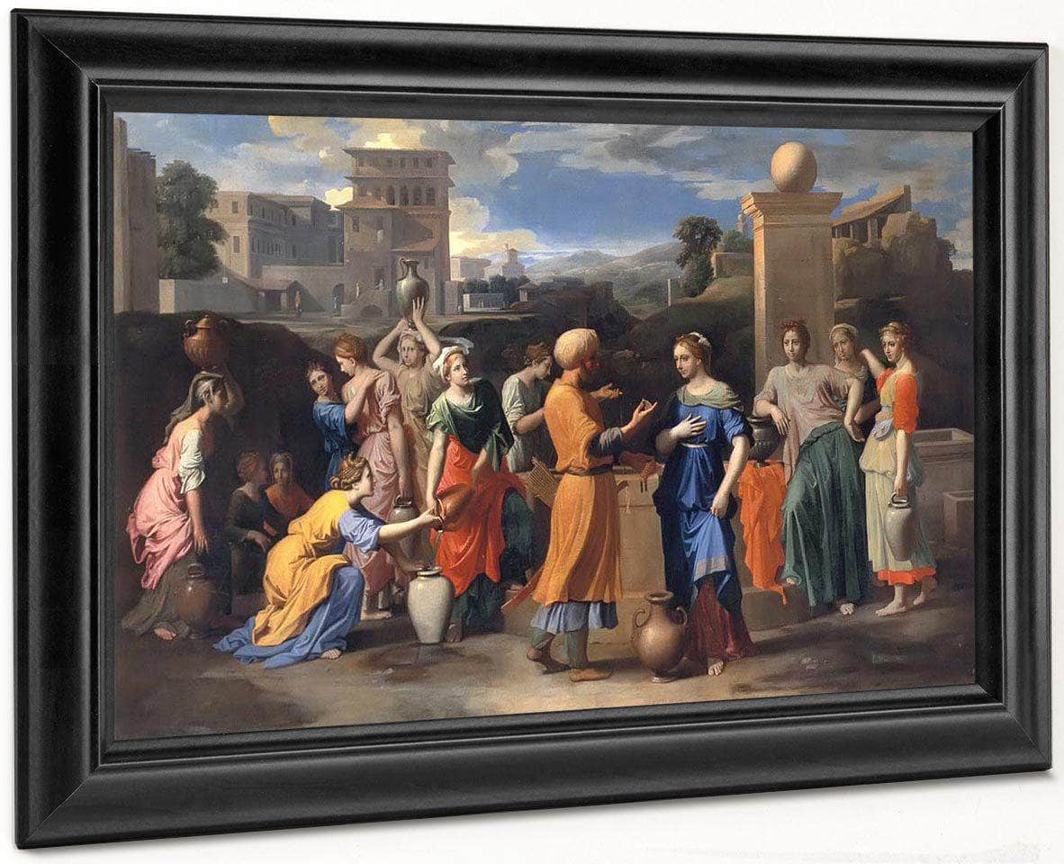 Eliezer And Rebecca By Nicholas Poussin Fine Art Print