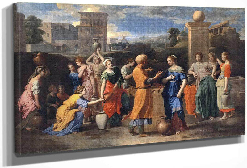 Eliezer And Rebecca By Nicholas Poussin Fine Art Print