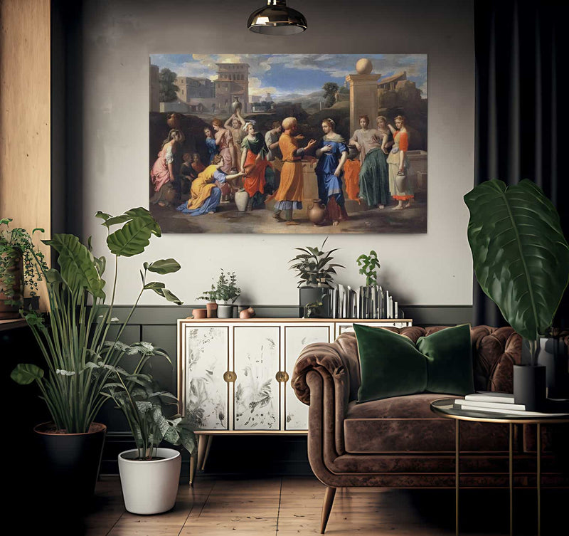 Eliezer And Rebecca By Nicholas Poussin Fine Art Print