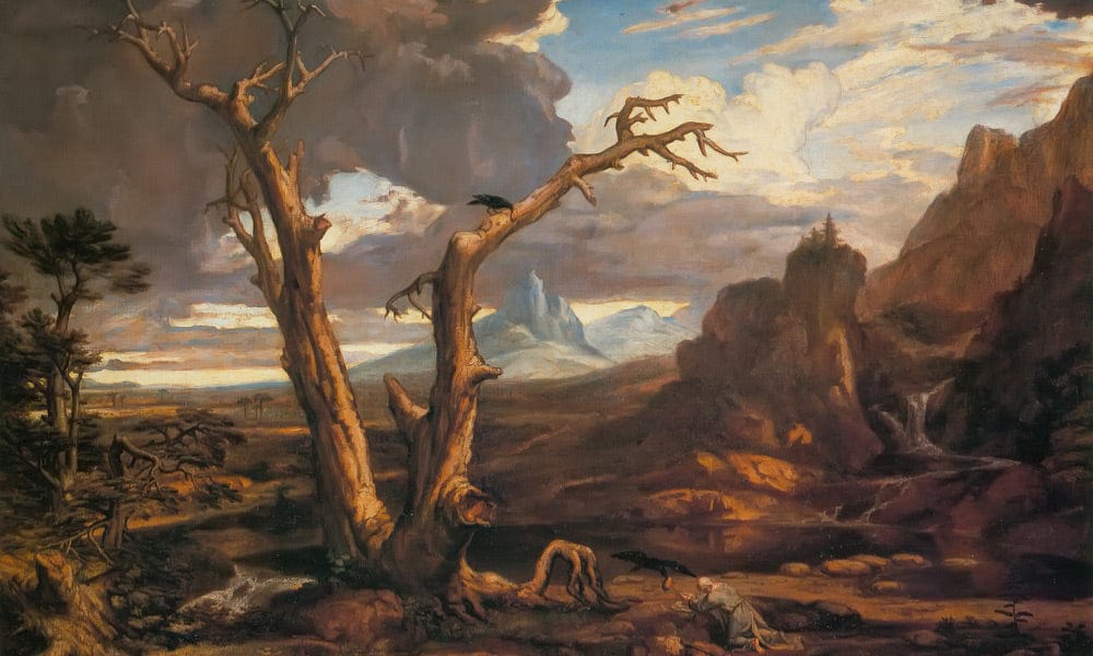 Elijah In The Desert By Washington Allston Fine Art Print