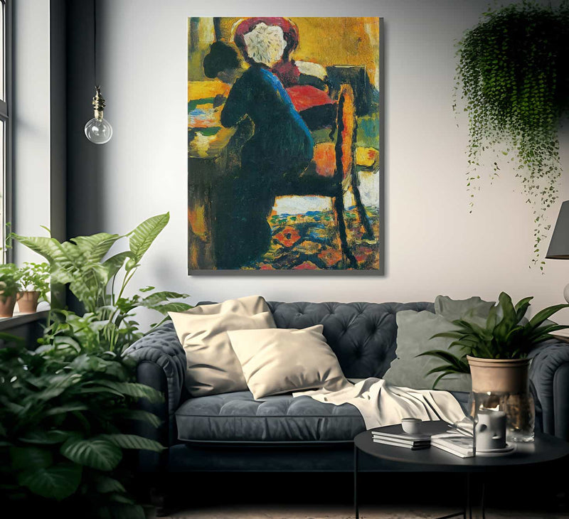 Elisabeth At Her Desk By August Macke Fine Art Print