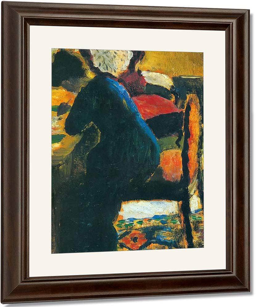 Elisabeth At Her Desk By August Macke Fine Art Print