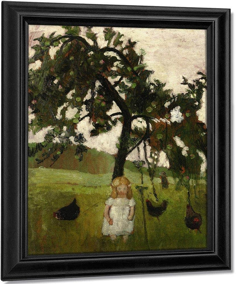 Elizabeth With Hens Under An Apple Tree By Paula Modersohn Becker Fine Art Print