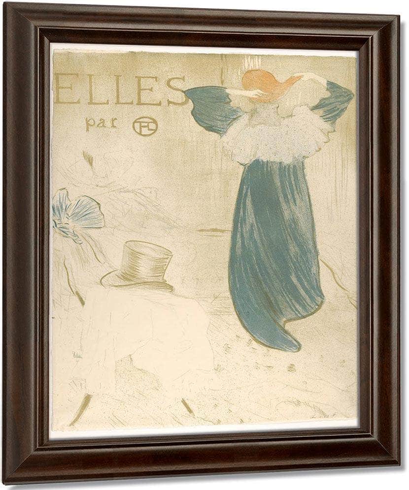 Elles Portfolio Cover 1896 By Henri De Toulouse Lautrec Fine Art Print