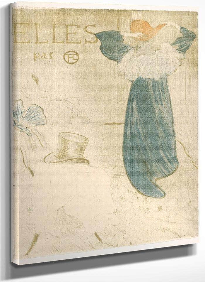 Elles Portfolio Cover 1896 By Henri De Toulouse Lautrec Fine Art Print