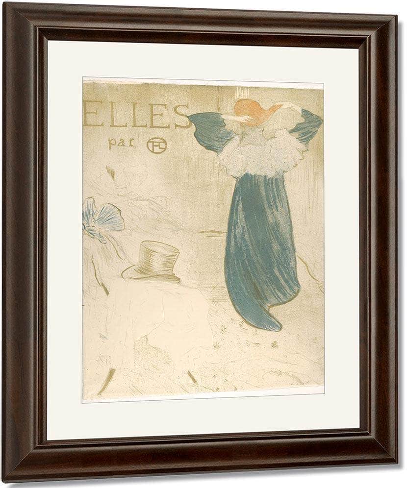 Elles Portfolio Cover 1896 By Henri De Toulouse Lautrec Fine Art Print