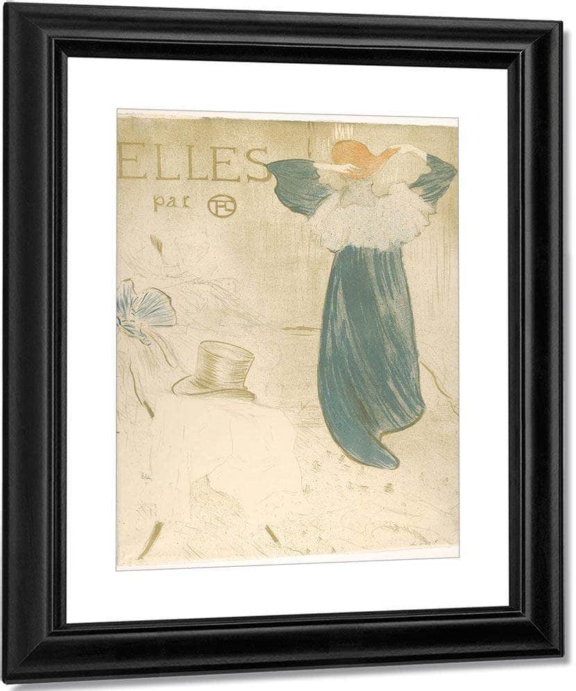 Elles Portfolio Cover 1896 By Henri De Toulouse Lautrec Fine Art Print