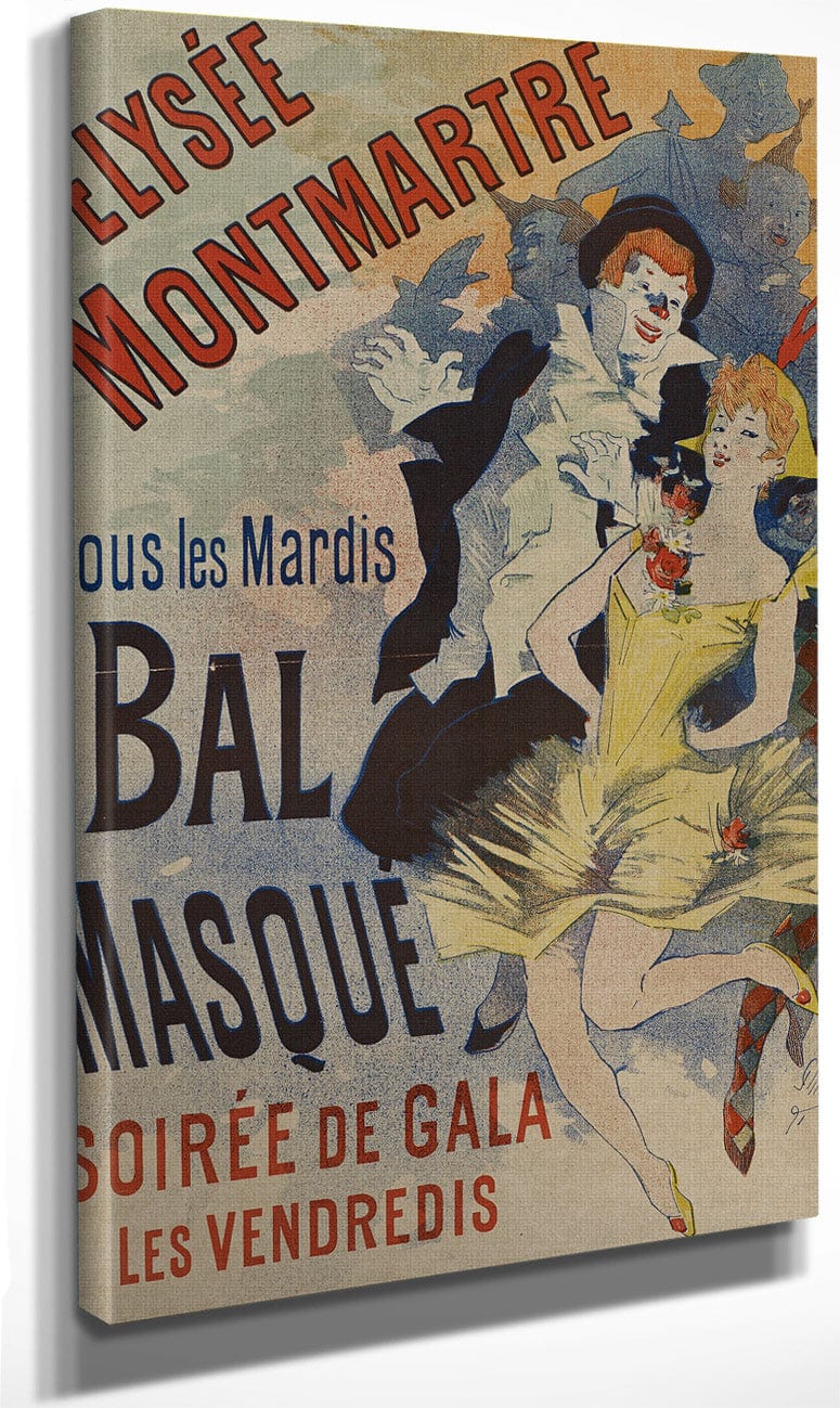 Elysee Montmatre Bal Masque By Jules Cheret Fine Art Print