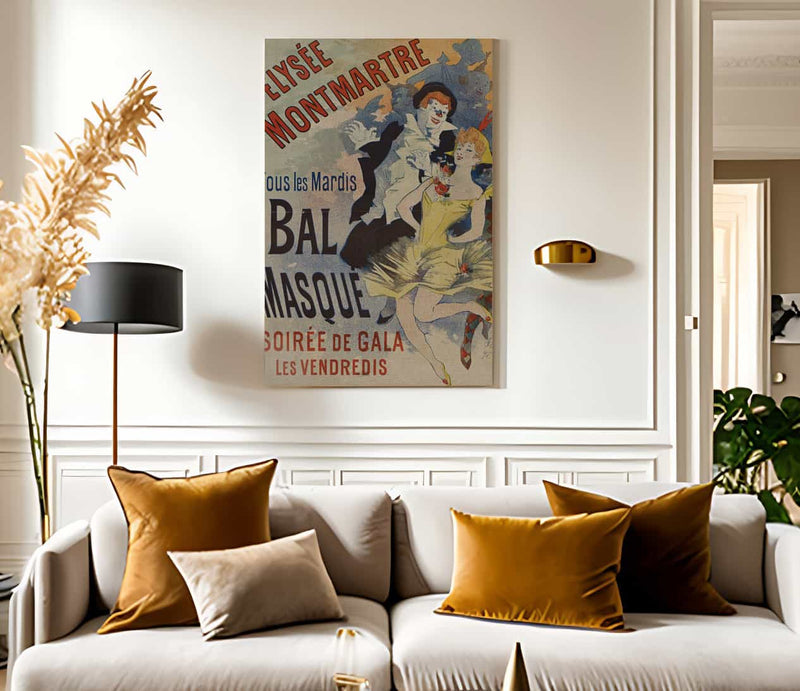 Elysee Montmatre Bal Masque By Jules Cheret Fine Art Print