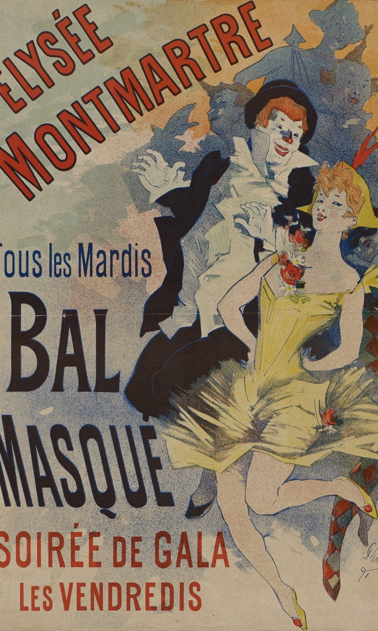Elysee Montmatre Bal Masque By Jules Cheret Fine Art Print