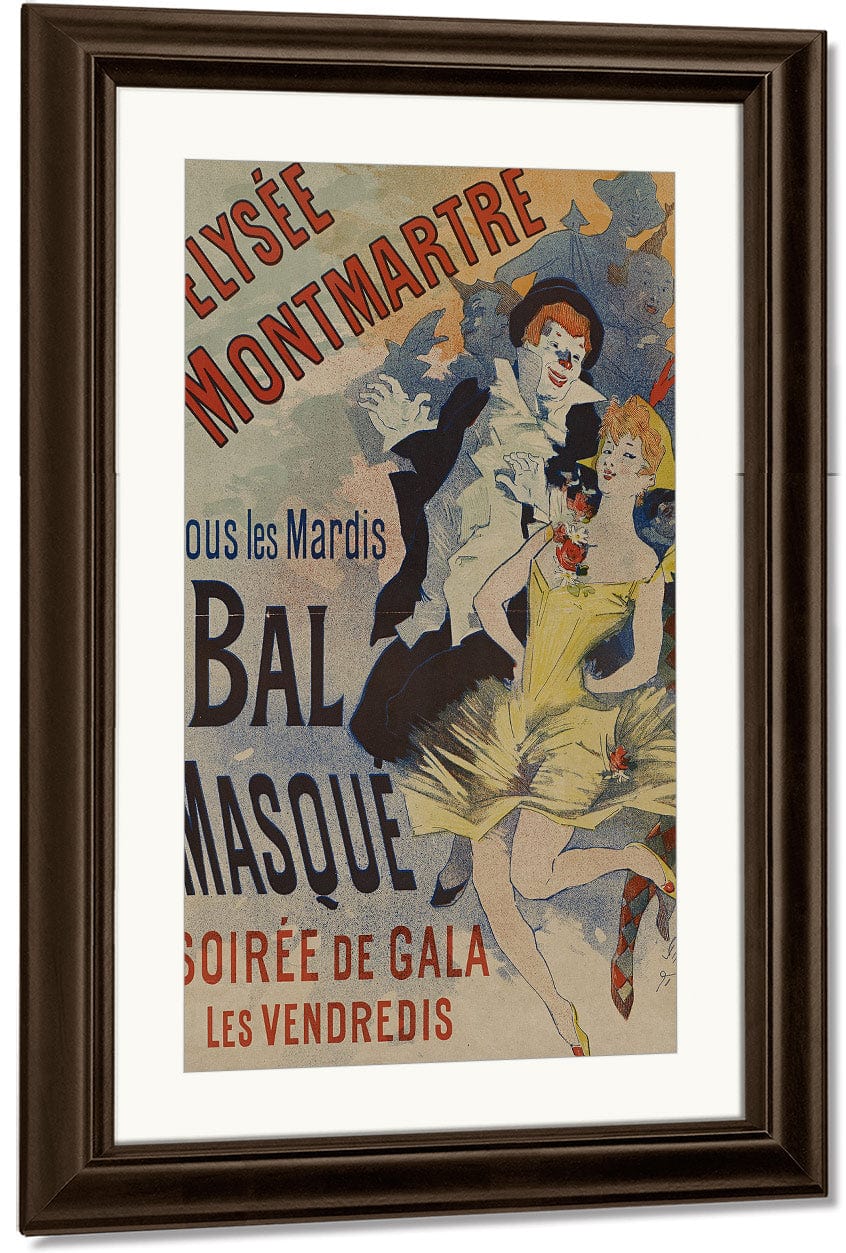 Elysee Montmatre Bal Masque By Jules Cheret Fine Art Print